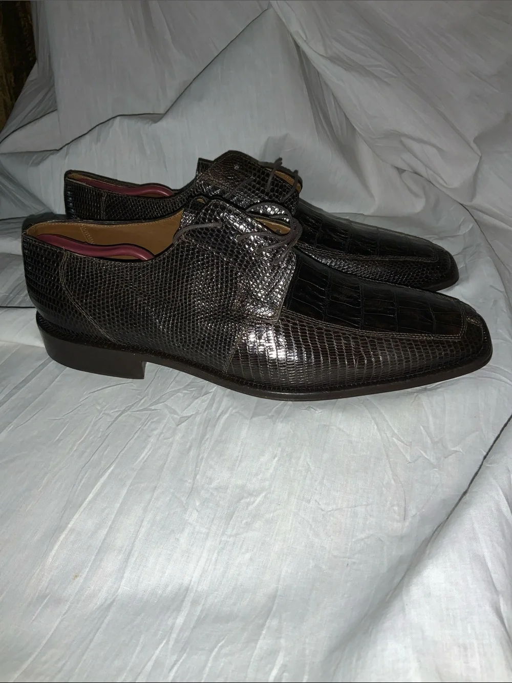 NWOB David Eden Jeremiah Men’s Genuine Crocodile 🐊 leatherdress Shoes. Sz. 13.